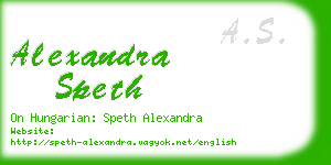 alexandra speth business card